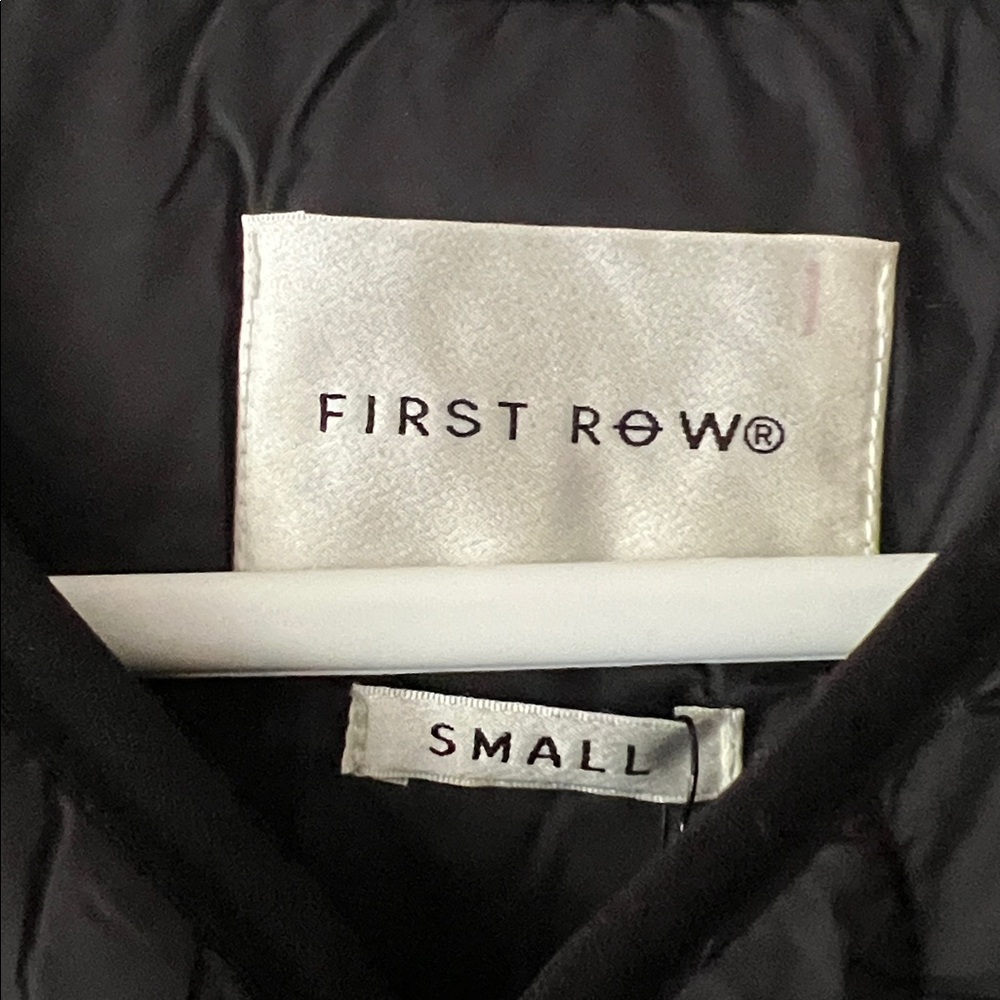 First Row Black Puffer Jacket, Size Small - Picture 2 of 9
